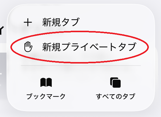 iPhone Safariの手順2