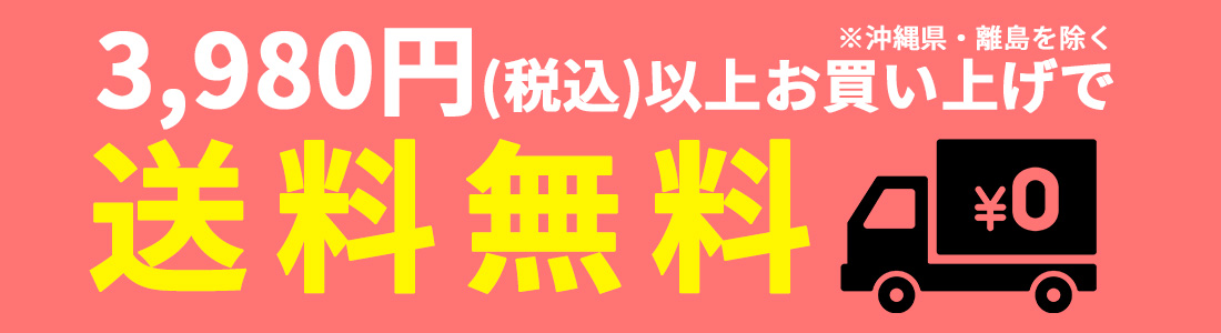 3980円以上お買い上げで送料無料