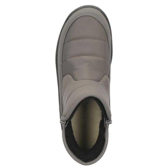 パンジー レディース ショートブーツ 靴 生活防水 撥水加工 4666 Pansy サイドジップ 厚底 幅広 4E 軽量 防滑 防寒 ブラック 黒 グレー