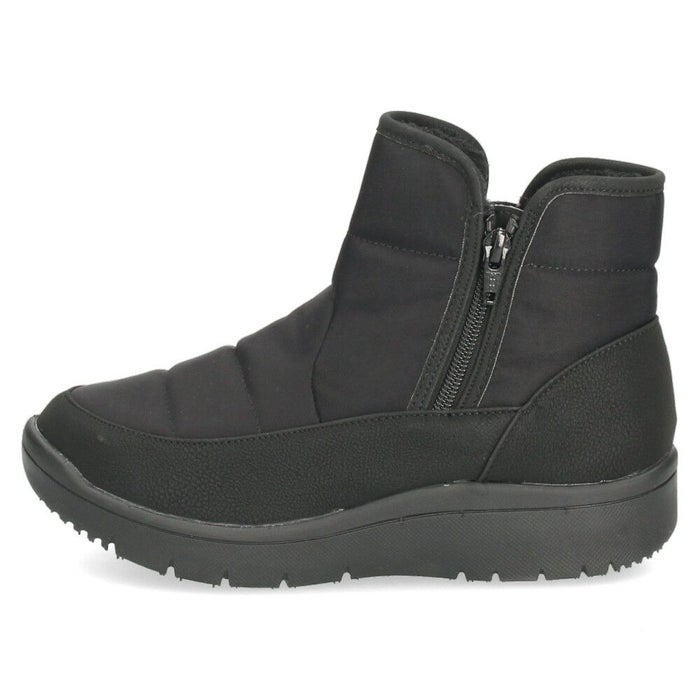 パンジー レディース ショートブーツ 靴 生活防水 撥水加工 4666 Pansy サイドジップ 厚底 幅広 4E 軽量 防滑 防寒 ブラック 黒 グレー