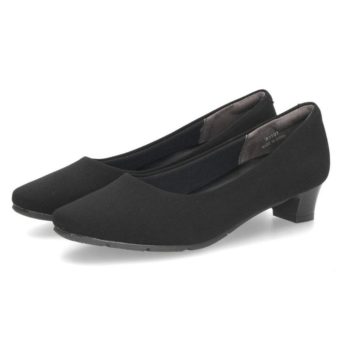 パンプス ローヒール 黒パンプス 幅広 痛くない 防水 ブラック ビジネス ゆったり 3E 4E 幅広 スクエアトゥ 太めヒール 防滑 防臭 屈曲 ベーシックパンプス Parade