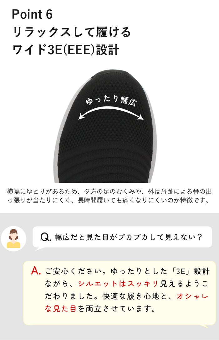 ハンズフリー 靴 手を使わず履ける スリッポン スニーカー レディース メンズ スリップイン 幅広 3E相当 ゆったり 履きやすい 柔らかい 軽い 楽すぽっ 屈曲性 靴 ネイビー ブラック 黒 仕事 運動 Parade 981706