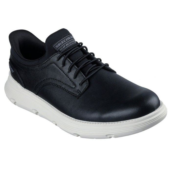 栗山英樹さんCM着用モデル スケッチャーズ スリップインズ メンズ ガルザ カービン 革靴 スニーカー スリッポン ゴム紐 SKECHERS 履きやすい ビジネスシューズ 本革 ノーマル幅