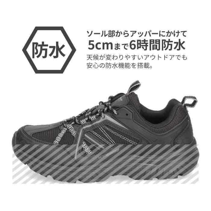 DUNLOP ダンロップ 靴 スニーカー メンズ リファインド DU6004 黒 ブラック グレー 通気防水 ムレにくい 超幅広 6E 防水 軽量