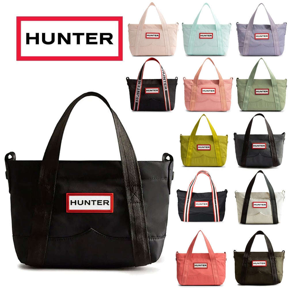 HUNTER ナイロン ミニ トップ クリップ トート バッグ UBS1203KBM