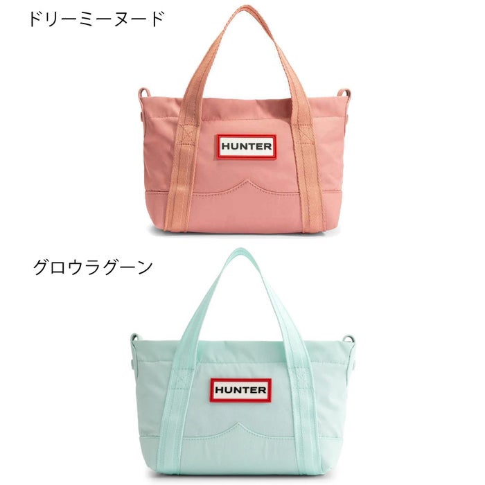 ハンター トートバッグ レディース メンズ ショルダーバッグ 小さめ 2WAY ナイロン ミニ トップ クリップ トート バッグ 黒 手提げ かばん UBS1203KBM HUNTER