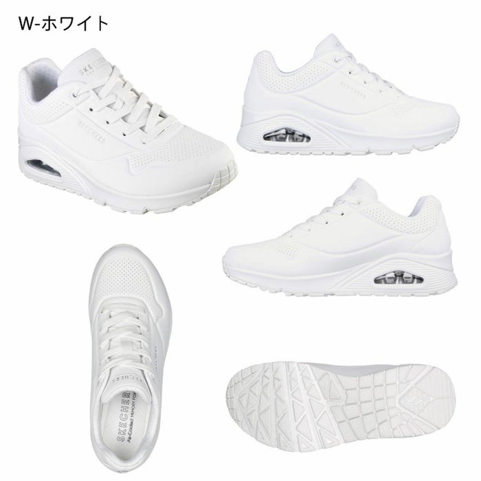 SKECHERS スケッチャーズ uno レディース スニーカー 厚底 シューズ エアクッション 73690 ウノ スタンド オン エア UNO-STAND ON AIR ストリート 普通幅 カジュアル 紐靴