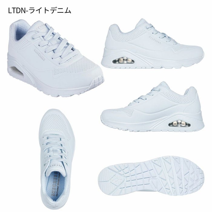 SKECHERS スケッチャーズ uno レディース スニーカー 厚底 シューズ エアクッション 73690 ウノ スタンド オン エア UNO-STAND ON AIR ストリート 普通幅 カジュアル 紐靴
