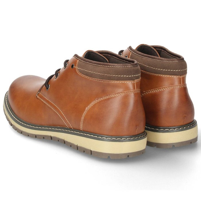 ブーツ メンズ 防水 防滑 ハイカット 紐 レースアップ キャメル ブラック レザー調 合皮 雨 雪 滑りにくい 歩きやすい 柔らかい Parade 50496