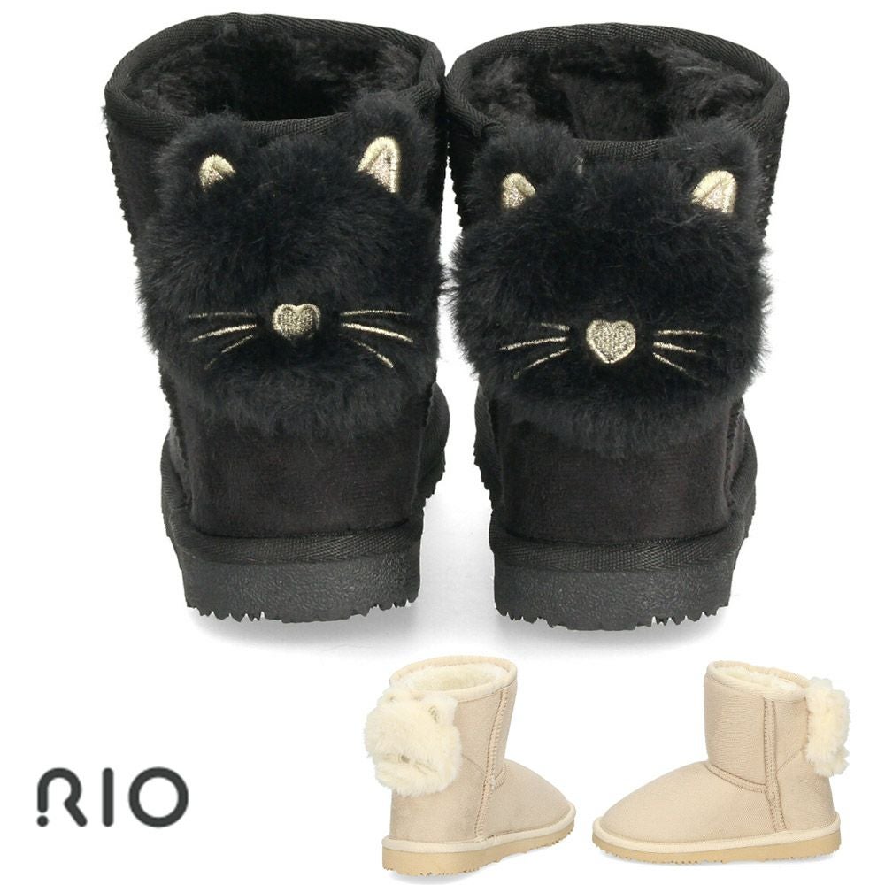 対象商品72%%OFF】ムートンブーツ キッズ ショート 女の子 ねこ