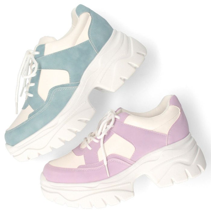 厚底 スニーカー レディース 推しカラー 推し活 Parade 6894 7095 ローカット 靴 おしゃれ カジュアル ライブ スタイルアップ かわいい パステルカラー カラフル 疲れにくい