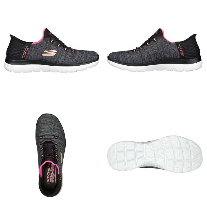 スケッチャーズ スリップインズ レディース サミッツ 幅広 4E ダズリングヘイズ 149937W スリッポン スニーカー 靴 ワイド幅 ゆったり 履きやすい ゴム紐 軽量 SKECHERS Slip-ins Summits Dazzling Haze