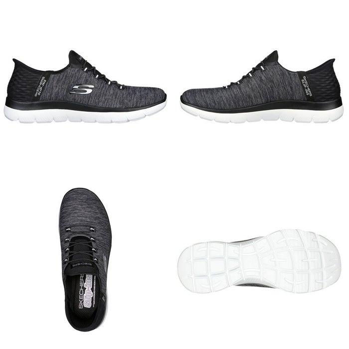 スケッチャーズ スリップインズ レディース サミッツ 幅広 4E ダズリングヘイズ 149937W スリッポン スニーカー 靴 ワイド幅 ゆったり 履きやすい ゴム紐 軽量 SKECHERS Slip-ins Summits Dazzling Haze