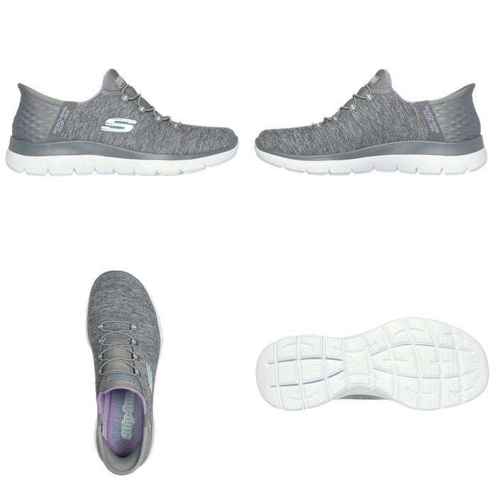 スケッチャーズ スリップインズ レディース サミッツ 幅広 4E ダズリングヘイズ 149937W スリッポン スニーカー 靴 ワイド幅 ゆったり 履きやすい ゴム紐 軽量 SKECHERS Slip-ins Summits Dazzling Haze
