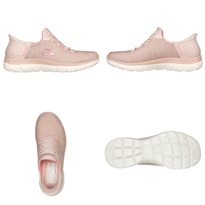 スケッチャーズ スリップインズ レディース サミッツ 幅広 4E ダズリングヘイズ 149937W スリッポン スニーカー 靴 ワイド幅 ゆったり 履きやすい ゴム紐 軽量 SKECHERS Slip-ins Summits Dazzling Haze