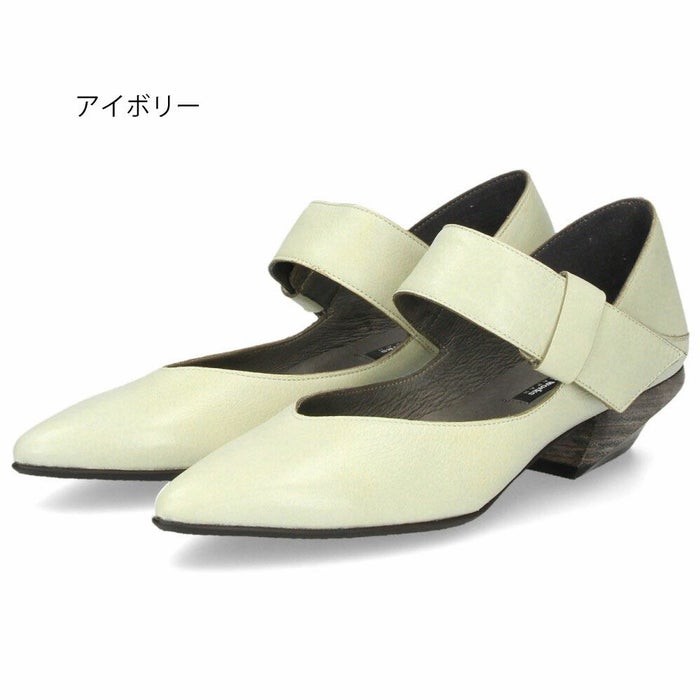 パンプス ローヒール 黒 本革 ストラップ シューズ ベルト 靴 ラボキゴシ ワークス 12768 レディース ベルトパンプス 2WAY 日本製 RABOKIGOSHI works