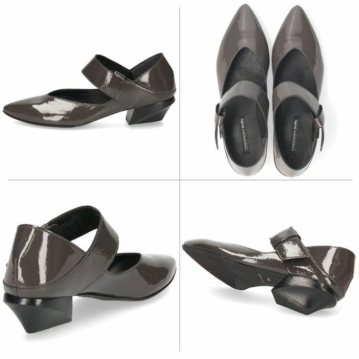 パンプス ローヒール 黒 本革 ストラップ シューズ ベルト 靴 ラボキゴシ ワークス 12768 レディース ベルトパンプス 2WAY 日本製 RABOKIGOSHI works