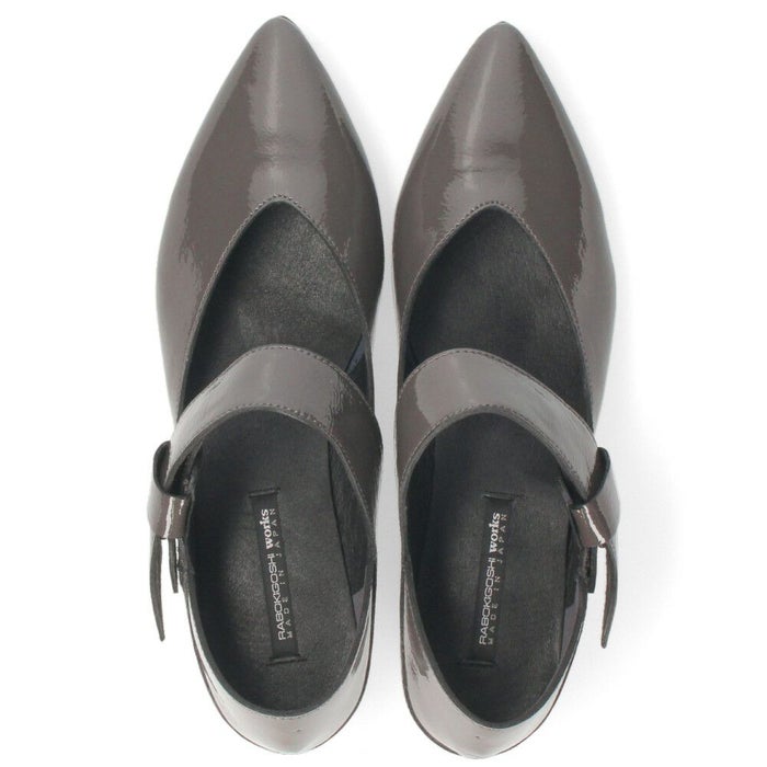 パンプス ローヒール 黒 本革 ストラップ シューズ ベルト 靴 ラボキゴシ ワークス 12768 レディース ベルトパンプス 2WAY 日本製 RABOKIGOSHI works