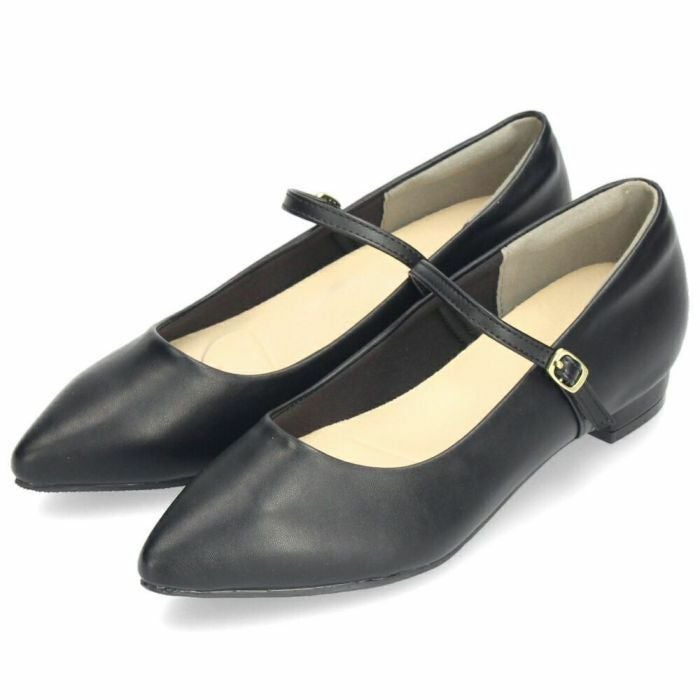 パンプス ローヒール ストラップ 痛くない シルバー 黒 ブラック 大きいサイズ 小さいサイズ レディース ポインテッド ヒール2cm Parade 23070