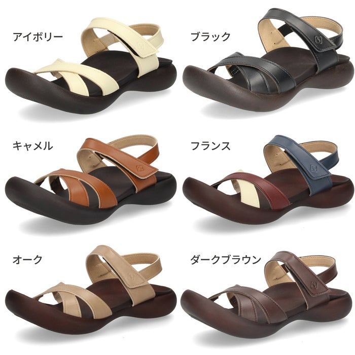 レディース サンダル リゲッタカヌー ぺたんこ 歩きやすい バックストラップ Regetta Canoe CJFD-5326a ローヒール 幅広 履きやすい コンフォート 靴 日本製