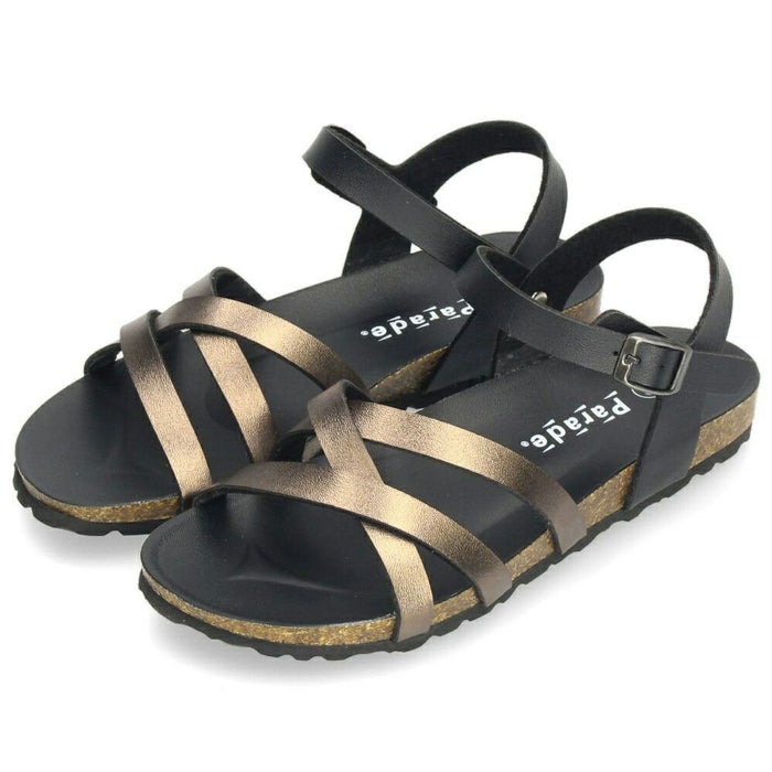 サンダル レディース ぺたんこ 歩きやすい 疲れない フットベッド ストラップ フラット おしゃれ きれいめ アンクルストラップ 1531 Parade