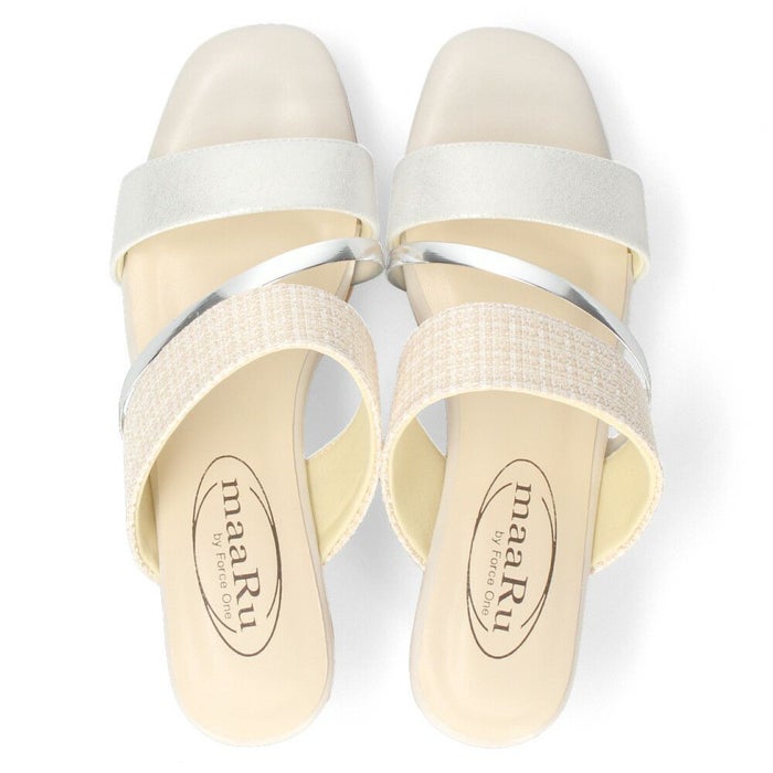 ミュール レディース ウエッジソール 2バンド ウエッジサンダル 4131 2E メタルルージュ maaRu from Metal Rouge 靴