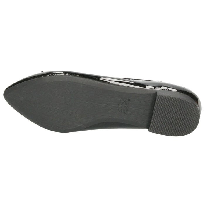 パンプス ぺたんこ レディース 痛くない ローヒール バレエ レイン 防水 アーモンドトゥ リボン 日本製 エナメル パレード Parade 1200