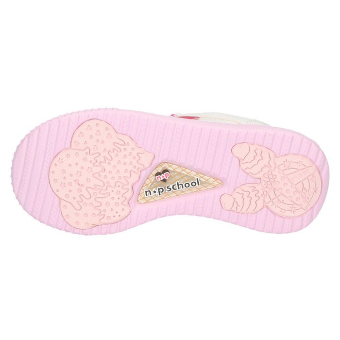 ニコプチ 靴 ジュニア スニーカー キッズ 女の子 ニコプチスクール 520 イエロー ピンク ラベンダー 厚底 おしゃれ かわいい 紐 レースアップ シューズ アキレス