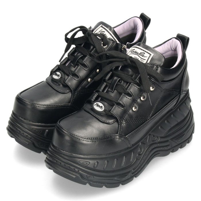 厚底スニーカー レディース ブラック ホワイト レースアップ シューズ ヨースケ YOSUKE 靴 カジュアル 4460010 黒 白 ダッドスニーカー