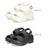 サンダル レディース 厚底 ベルト ストラップ スポーツサンダル 黒 白 太ベルト 歩きやすい スポサン Parade パレード 836