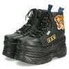 ヨースケ スニーカー yusuke shoes レディース 2601142 靴 ワッペン付き厚底スニーカ 3E ハイカット レースアップ 安定感