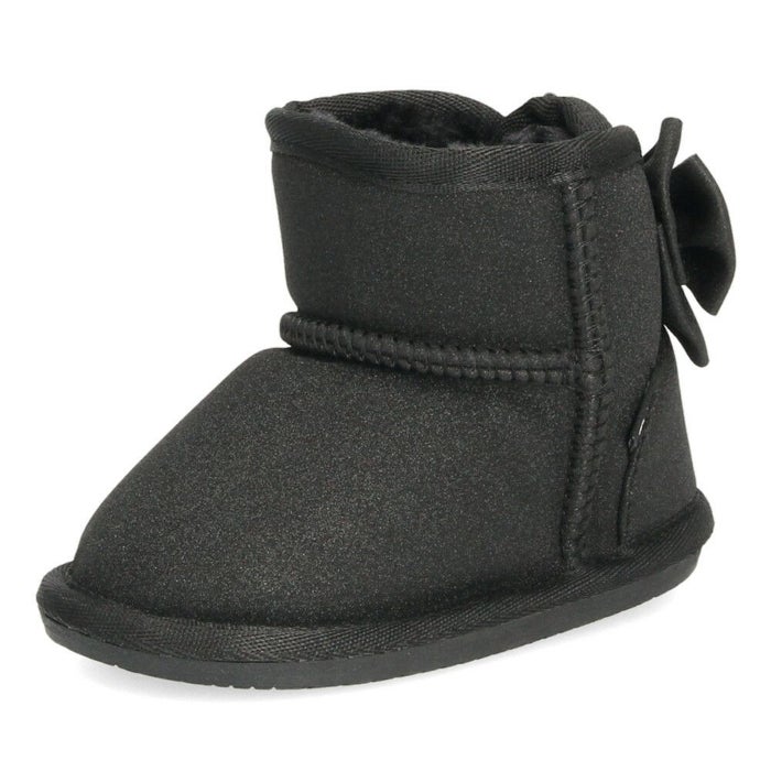 キッズ ベビー ムートンブーツ バックリボン ピンク キャメル ブラック 黒 子供 冬 ふわふわ あたたかい おそろいコーデ 防寒 R44408 R44409