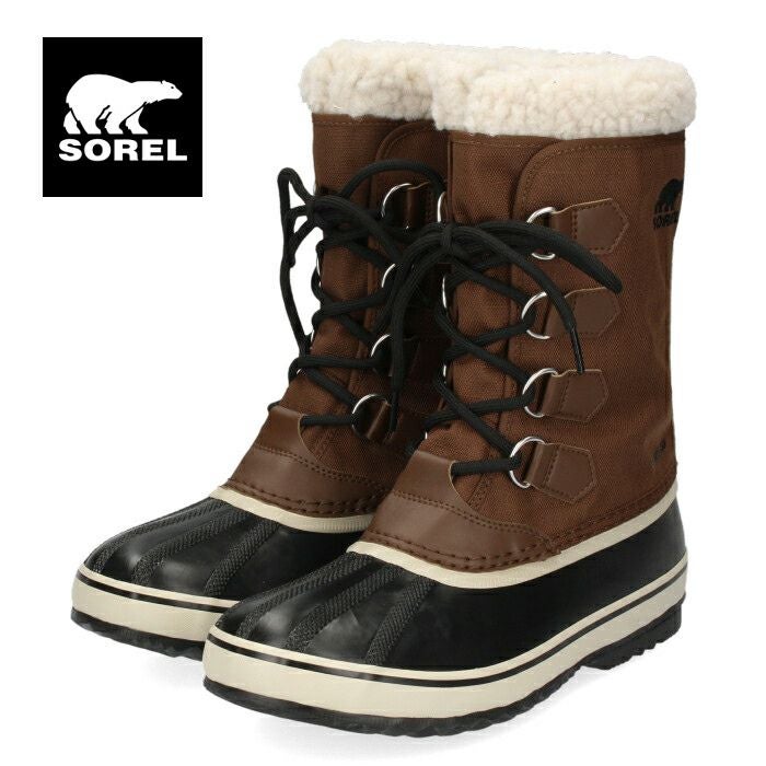 ソレル スノーブーツ メンズ ウィンター ブーツ SOREL NM3487 256 メンズ ブーツ 1964 パックナイロン ブラウン 防水 保温 耐寒 グリップ力 軽量 雪
