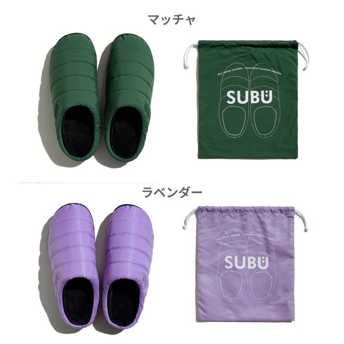 スブ サンダル レディース メンズ SUBU PERMANENT ブラック 冬用サンダル ルームシューズ 外履き 2026 秋冬 スリッポン 履きやすい 痛くない 撥水 防寒 ダウンサンダル