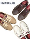 EDWIN エドウィン EDM-345 スニーカー メンズ ローカット ホワイト ベージュ ダークブラウン カジュアル