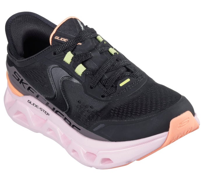 スケッチャーズ スリップインズ レディース スニーカー 厚底 ハンズフリー シューズ SKECHERS Slip-ins スリッポン 黒 ウォーキングシューズ 靴 グライドステップ アルタス 150510 紐靴 黒 ノーマル幅 履きやすい 歩きやすい