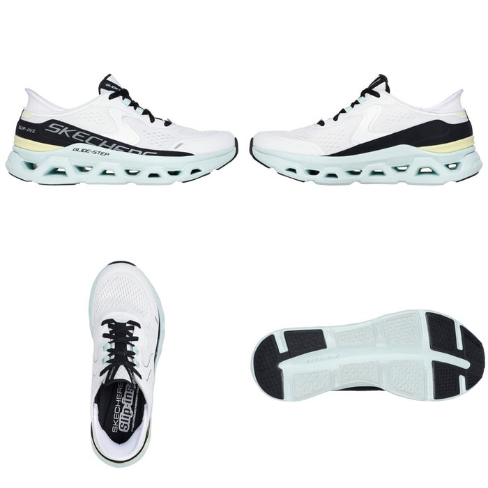 スケッチャーズ スリップインズ レディース スニーカー 厚底 ハンズフリー シューズ SKECHERS Slip-ins スリッポン 黒 ウォーキングシューズ 靴 グライドステップ アルタス 150510 紐靴 黒 ノーマル幅 履きやすい 歩きやすい
