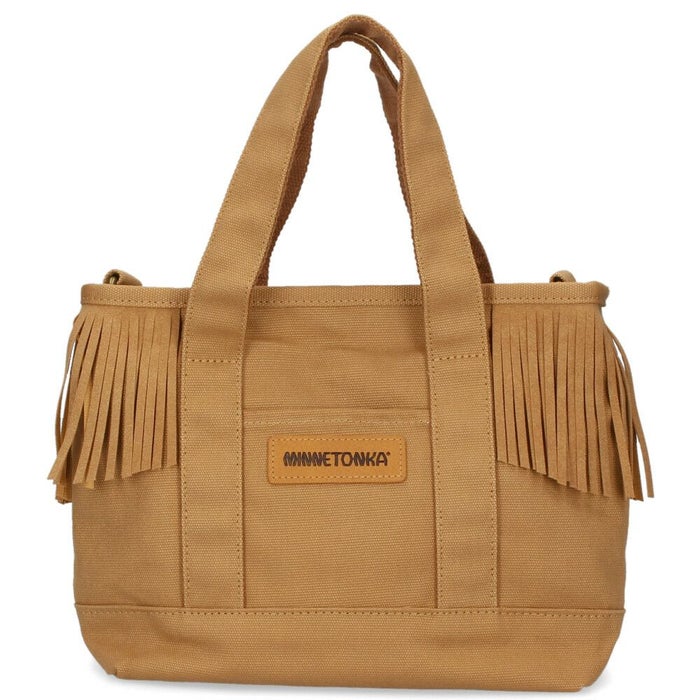 ミネトンカ バッグ レディース ショルダー トート キャンバス 2WAY 803894 ブラック ライトブラウン グレー アイボリー ストラップ フリンジ MINNETONKA