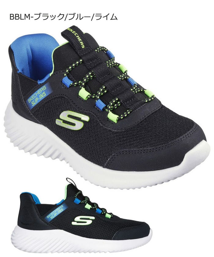 スケッチャーズ スリップインズ キッズ ジュニア スニーカー 男の子 女の子 運動靴 黒 ハンズフリー SKECHERS Slip-ins BOUNDER バウンダー ノーマル幅 403822N 403822L 303585L