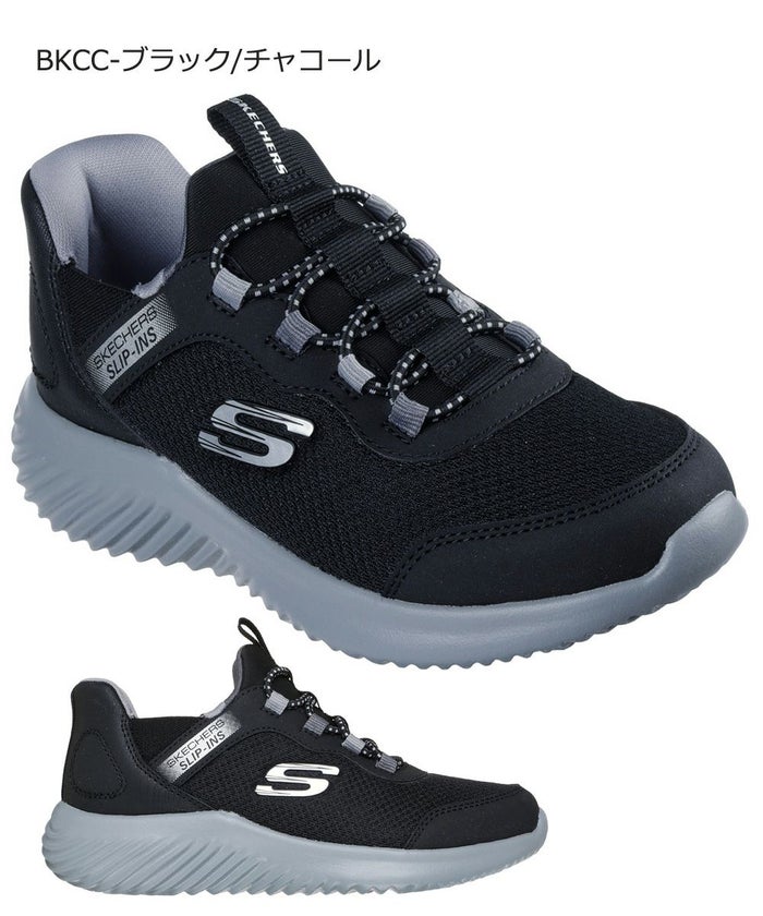 スケッチャーズ スリップインズ キッズ ジュニア スニーカー 男の子 女の子 運動靴 黒 ハンズフリー SKECHERS Slip-ins BOUNDER バウンダー ノーマル幅 403822N 403822L 303585L