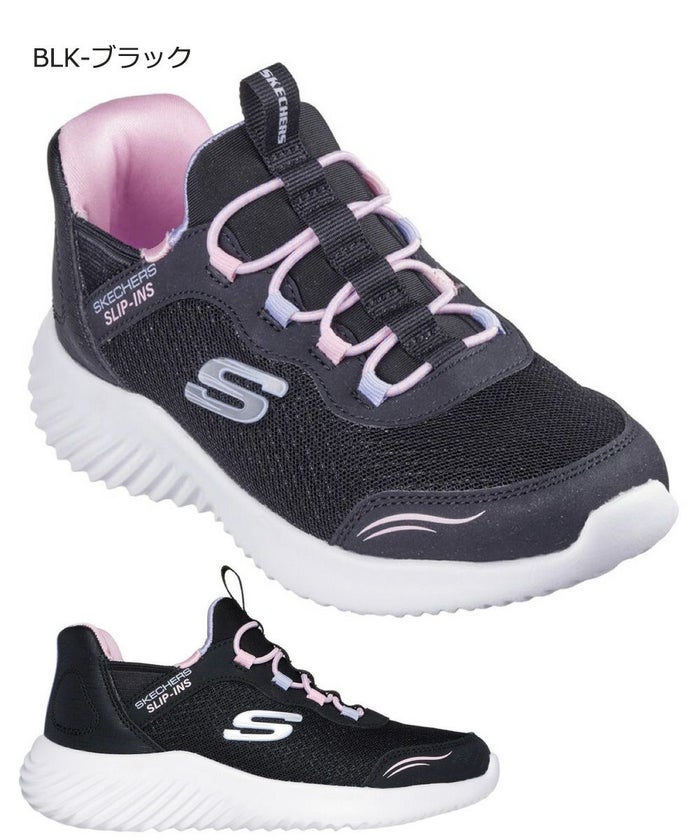 スケッチャーズ スリップインズ キッズ ジュニア スニーカー 男の子 女の子 運動靴 黒 ハンズフリー SKECHERS Slip-ins BOUNDER バウンダー ノーマル幅 403822N 403822L 303585L