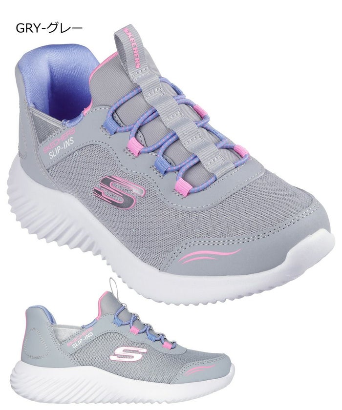 スケッチャーズ スリップインズ キッズ ジュニア スニーカー 男の子 女の子 運動靴 黒 ハンズフリー SKECHERS Slip-ins BOUNDER バウンダー ノーマル幅 403822N 403822L 303585L