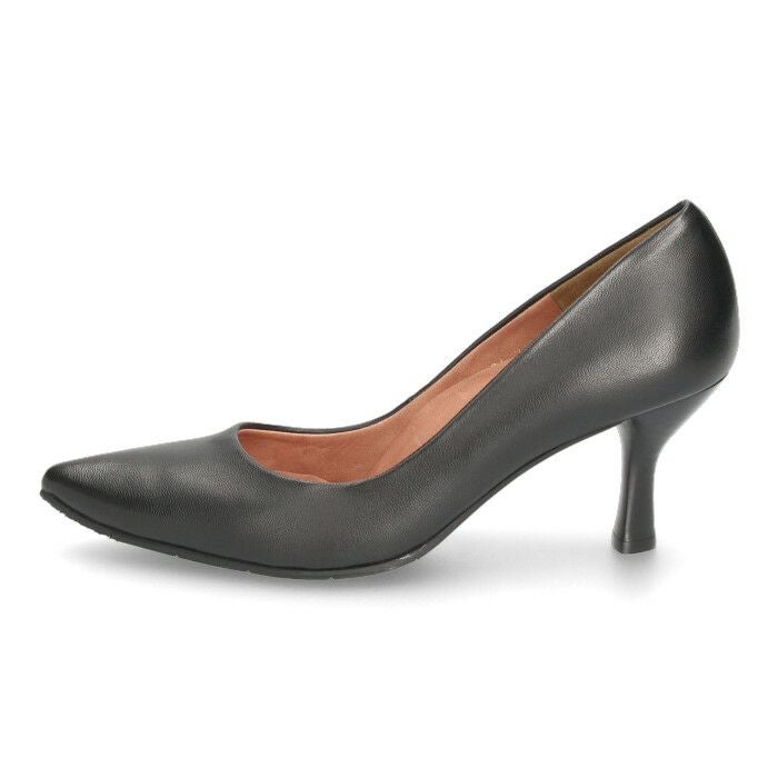 パンプス 黒 ハイヒール 7cm ヒール 撥水加工 日本製 本革 オフィス 仕事 靴 レディース RABOKIGOSHI works ラボキゴシワークス 12684 12684X