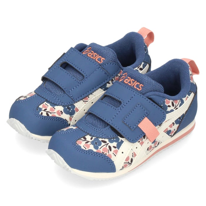 アシックスキッズ スクスク キッズ スニーカー ベルクロ 子供靴 履きやすい 抗菌 消臭 フィット感  ネイビー ピンク ASICS KIDS SUKU2 アイダホ ミニ KT-ES G 1144A374