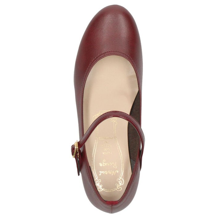 パンプス ヒール レディース 日本製 ストラップ ラウンドトゥ 黒 ブラック グレー ワイン カーキ 靴 18301 metal rouge メタルルージュ