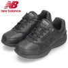 幅広 2E ニューバランス スニーカー レディース 本革 WW585 BK ウォーキングシューズ ブラック 黒 ファスナー付き ゆったり 履きやすい