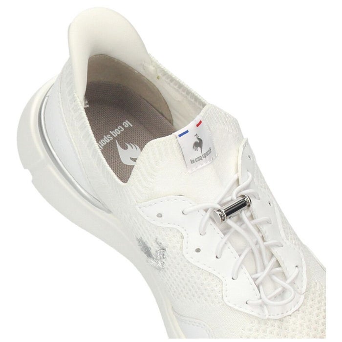 ルコック スポルティフ レディース スリッポン 履きやすい 軽量 3E相当 屈曲 LECOQ LCS ロワール 幅広 ワイド 軽い QL3XJC01 ブラック ホワイト ベージュ グレーシルバー ゴム紐 さっと履ける すぐ履ける 消臭 はっ水 バンジーレース ドローコード きれいめ