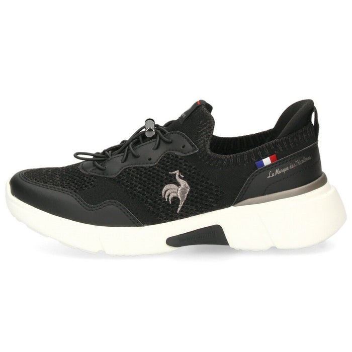 ルコック スポルティフ レディース スリッポン 履きやすい 軽量 3E相当 屈曲 LECOQ LCS ロワール 幅広 ワイド 軽い QL3XJC01 ブラック ホワイト ベージュ グレーシルバー ゴム紐 さっと履ける すぐ履ける 消臭 はっ水 バンジーレース ドローコード きれいめ