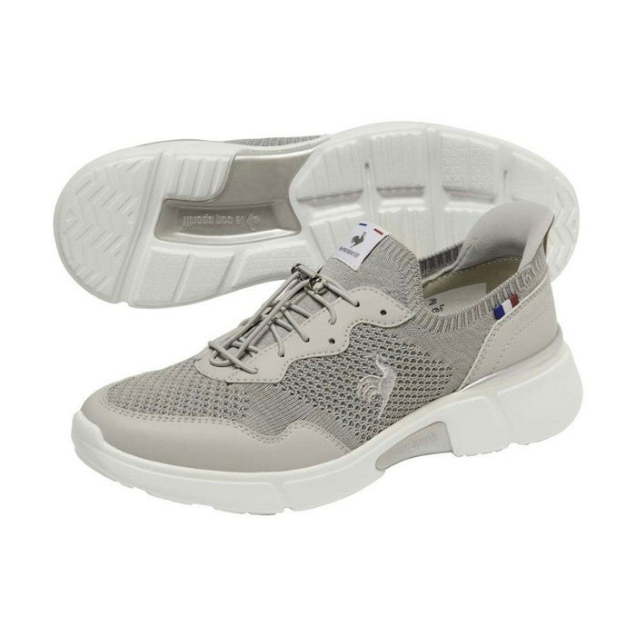 ルコック スポルティフ レディース スリッポン 履きやすい 軽量 3E相当 屈曲 LECOQ LCS ロワール 幅広 ワイド 軽い QL3XJC01 ブラック ホワイト ベージュ グレーシルバー ゴム紐 さっと履ける すぐ履ける 消臭 はっ水 バンジーレース ドローコード きれいめ