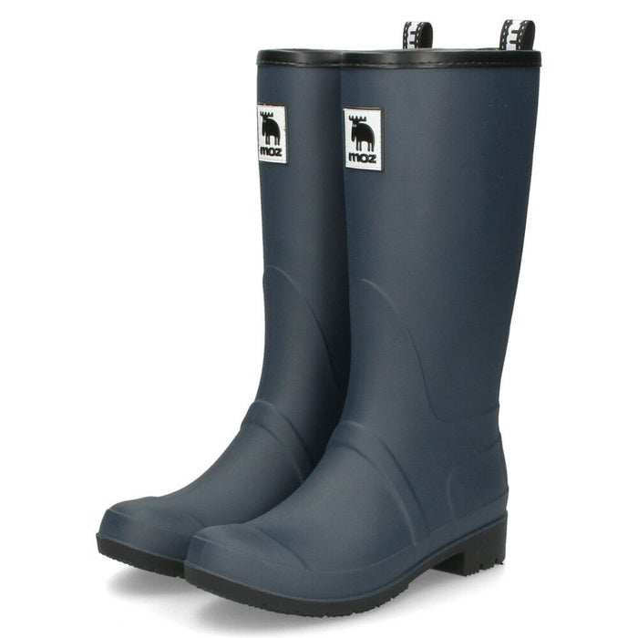 モズ レインブーツ 長靴 レディース 雪 防水ブーツ ロング MOZ 8035 黒 ネイビー アイボリー スノーブーツ 防寒 あったかい